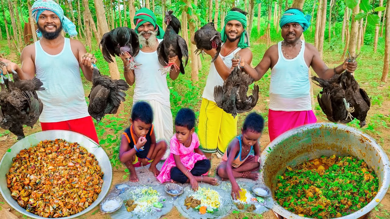 କଡକନାଥ Black Chicken ତରକାରି || KADAKNATH BLACK CHICKEN CURRY RECIPE FOR CHILDREN || Authentic Food.