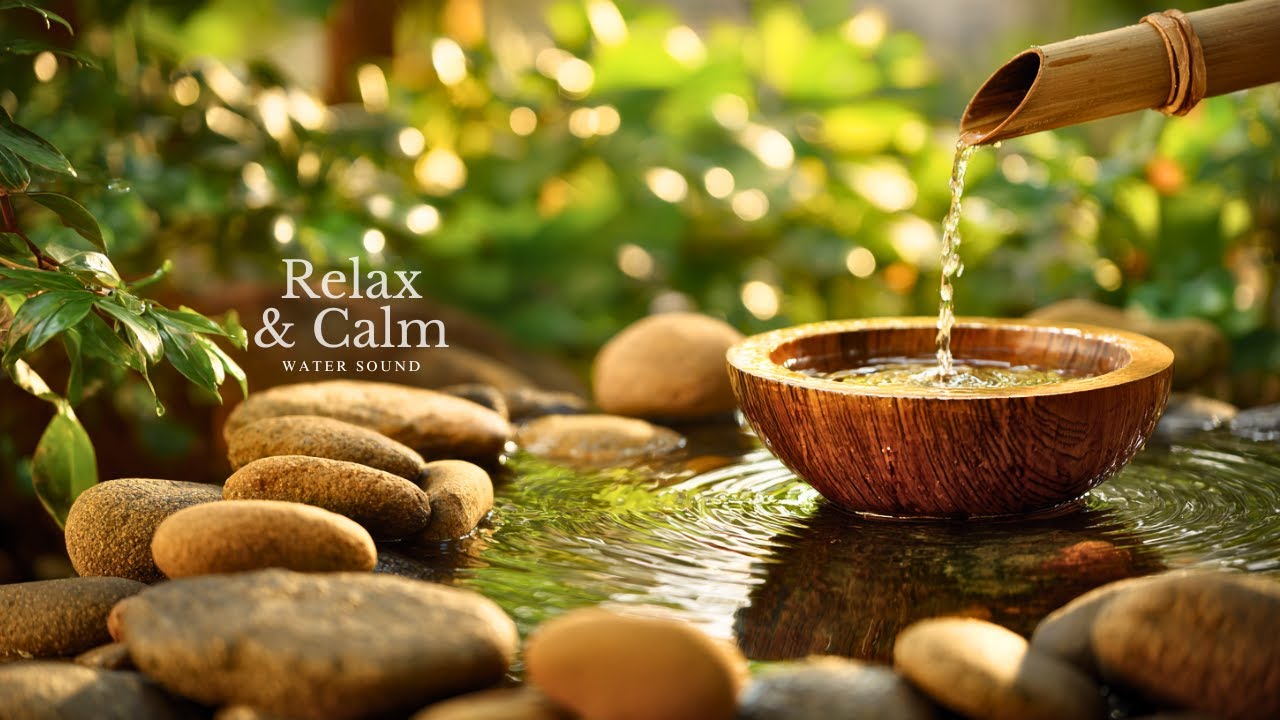 Bamboo Water Fountain 24/7 ☘️ 自然の音とともに音楽をリラックス バンブーウォーターファウンテン