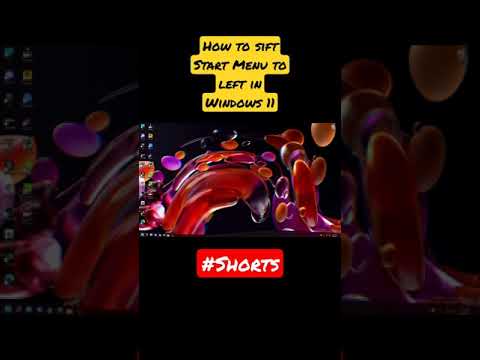 How to Sift Start Menu to Left Side in Windows 11 | Very Easy | #shorts #windows11 #menu #microsoft