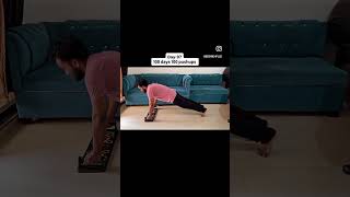 Day-97, 100 days 110 pushups #trending #viral #gym m
