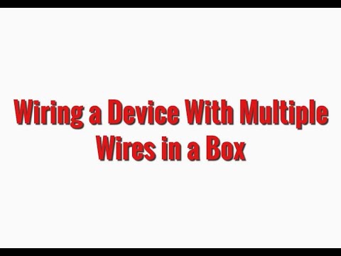 4 Sets Of Wires In One Junction Box