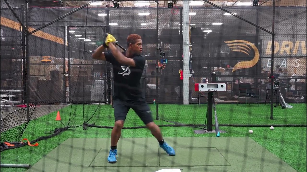 バッティング練習をする万波中正