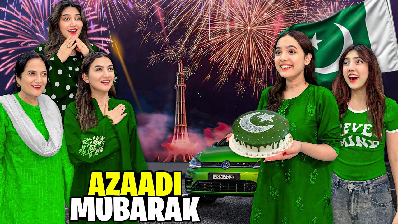 Happy Independence Day🇵🇰💚|Ghar Par Flag Laga Dia😍🥰|Chachu Ki Beti Ko Gift Ly Dia🤩🎁|Sistrology 