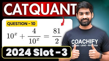 🔥 CAT 2024 Quants Slot 3 Question 10 Solved | Crack CAT
