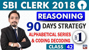 SBI Clerk Pre | 90 Days Strategy | Alphabetical Series | Coding Decoding | 11:00 am | Class - 42