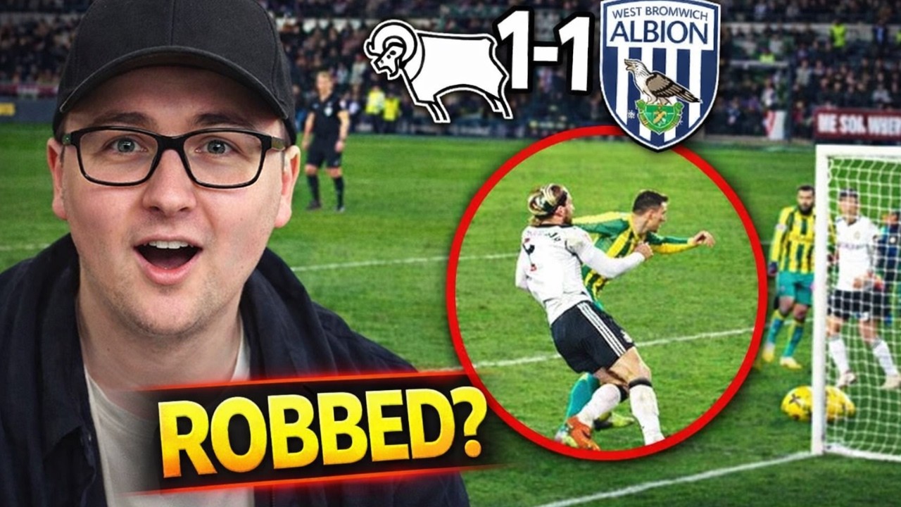 Scenes at Pride Park! Late Drama Hands West Brom a Point vs Derby County 😱