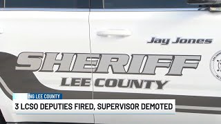 3 Lee County sheriff's deputies fired