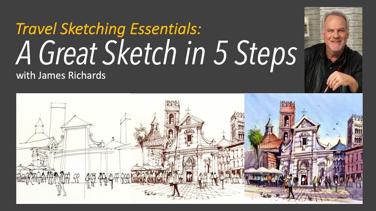 Travel Sketching  Tips Tricks  Techniques for beginners  Light Travel  Action