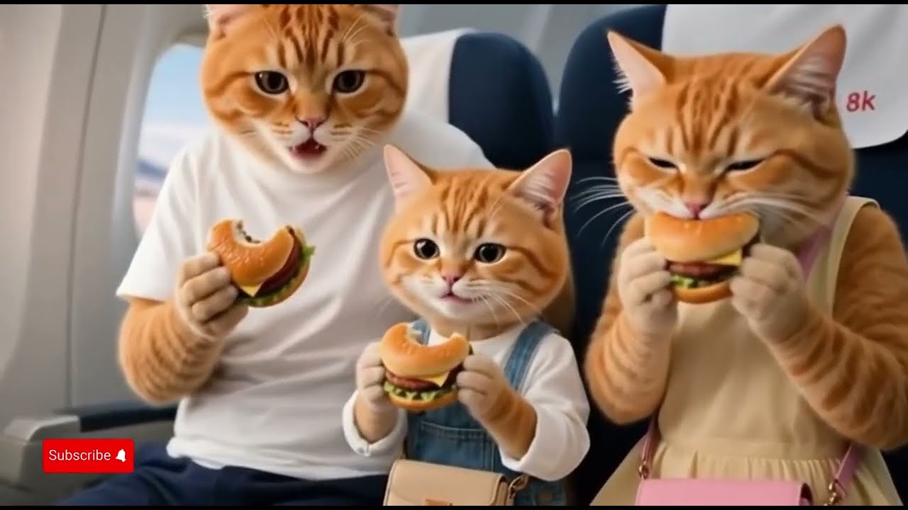 Ginger Kitten Travels Japan with Mama Cat Prepare Goodbye Papa Cat🐱✈️| Funny Cat Videos