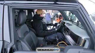 2021 Ford Bronco 2 door interior (from Bronco Super Celebration West)