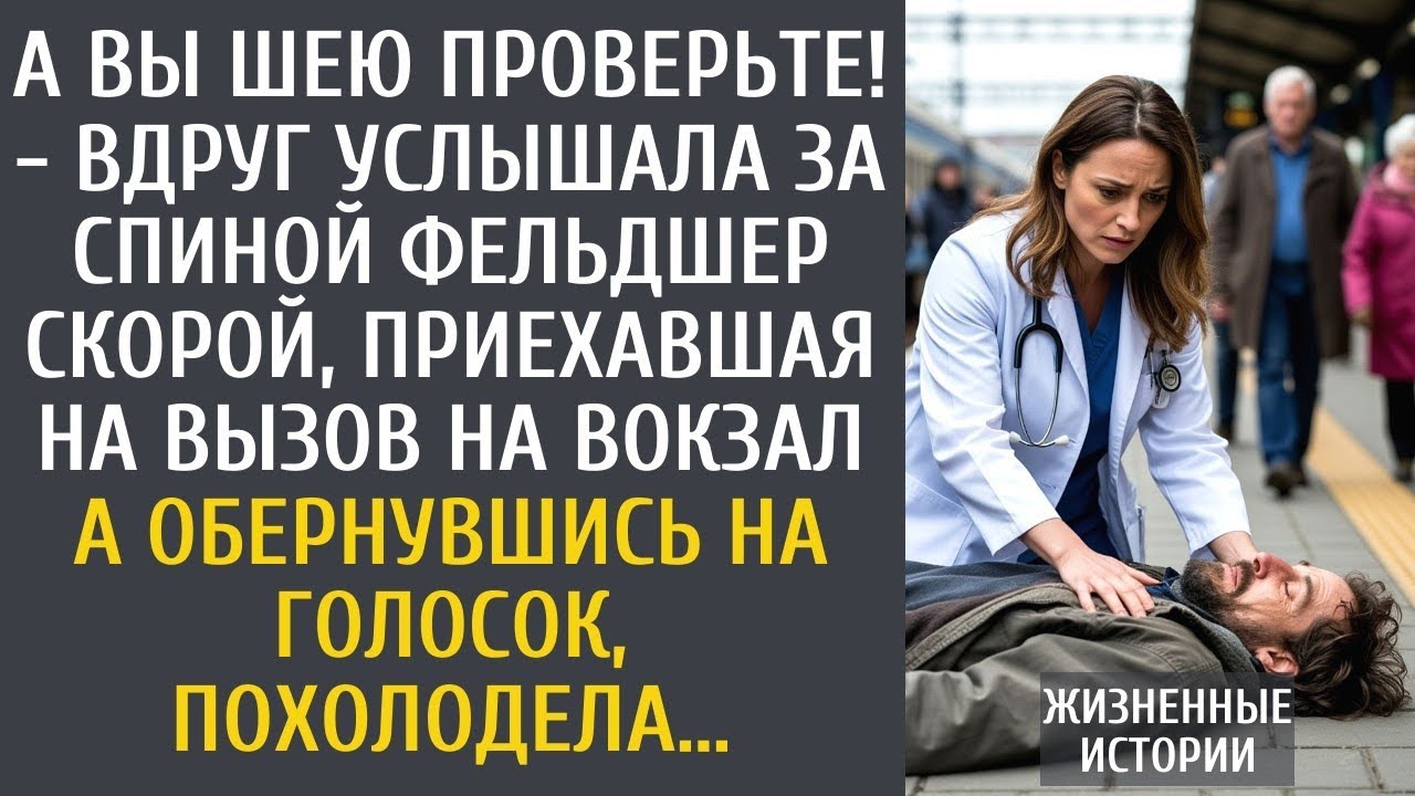 А вы шею проверьте! - вдруг услышала за спиной фельдшер скорой, приехавшая на вызов на вокзал…