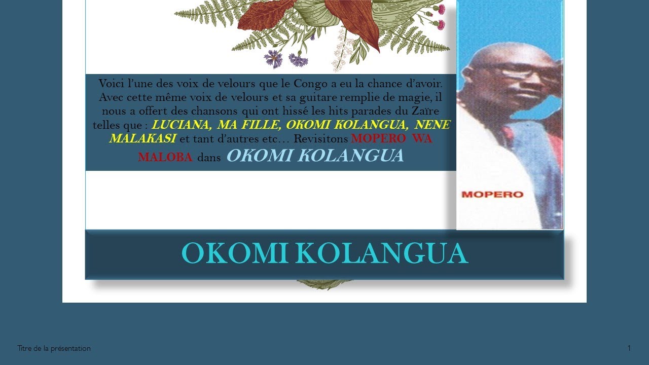 Okomi Kolangua pts A&B Voici L'Un Des Chefs D'Œuvre de Mopero Wa Maloba JTM & Orchestre Cavacha