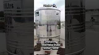 #installing stainless steel water tank 🧑🏻🔧🧑🏻🔧🧑🏻🔧🧑🏻🔧