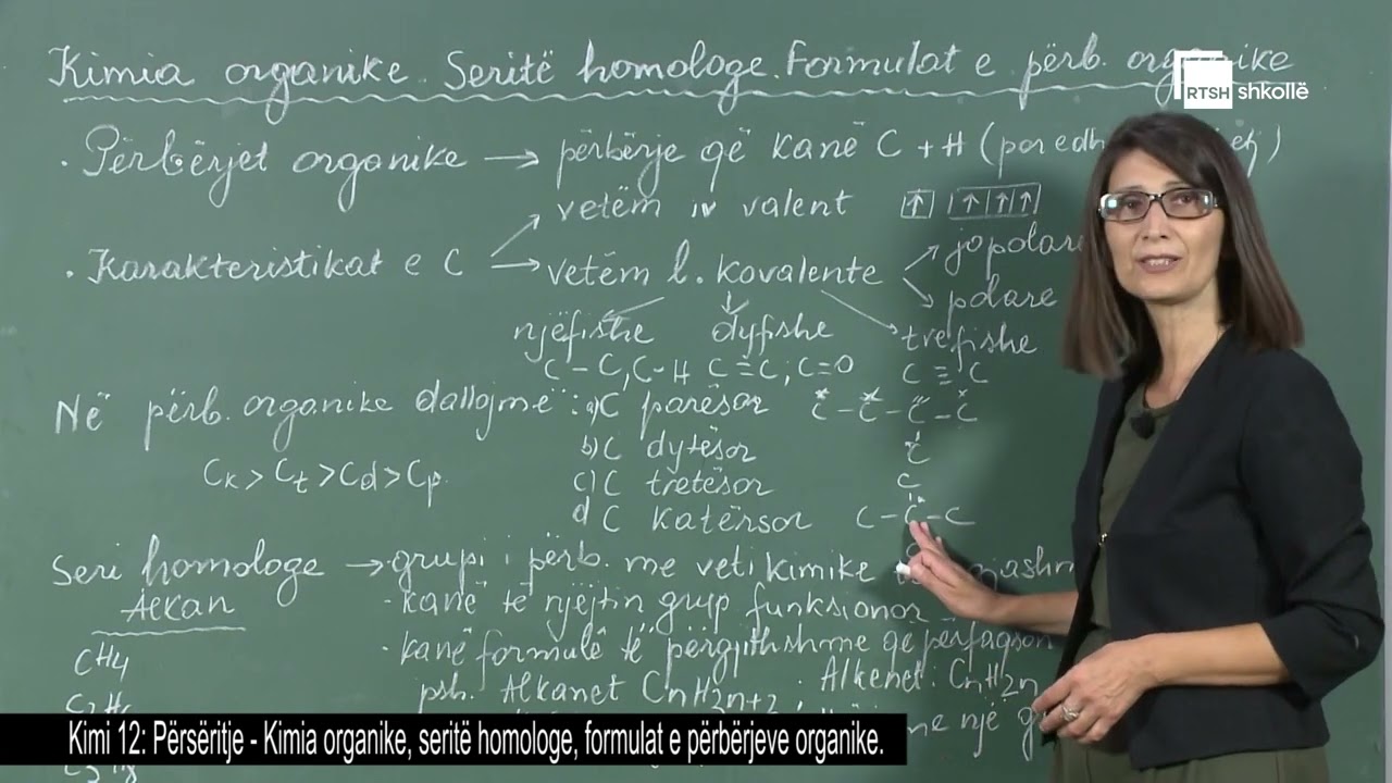 Përsëritje - Kimia organike, seritë homologe, formulat e përbërjeve organike| Kimi 12