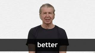 How to pronounce BETTER in American English