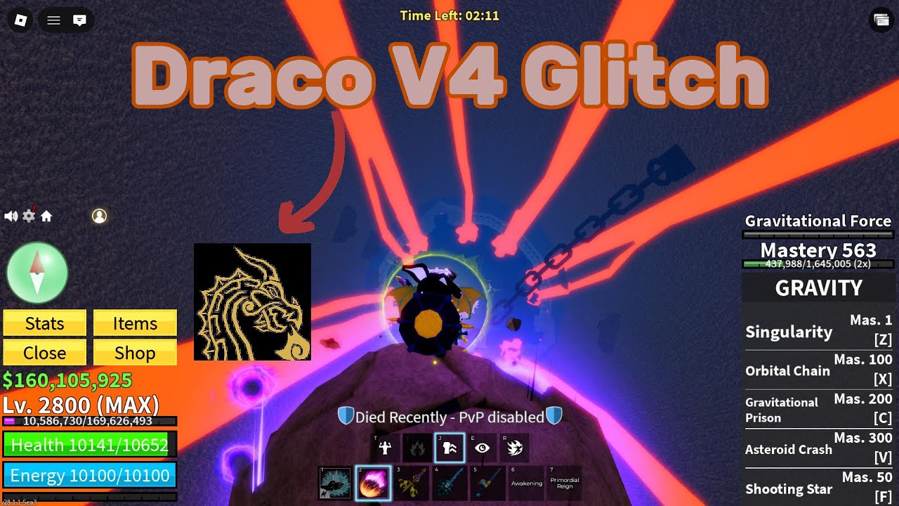 Этот баг в Draco V4 ускоряет прохождение испытания в 10 раз (Blox Fruits).