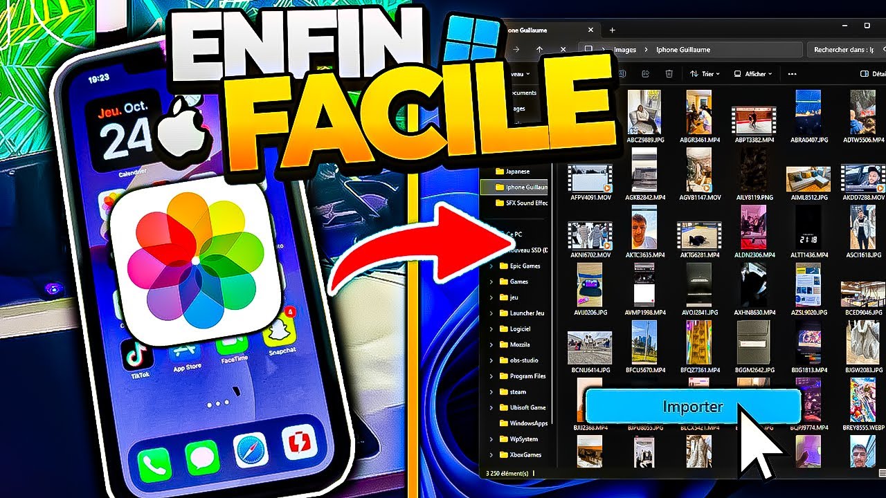 Transférer ses PHOTOS IPHONE Sur PC Ultra Facilement ! - YouTube