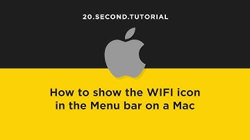 Show WIFI in the Menu bar on a Mac | Mac Computer Tutorial #14