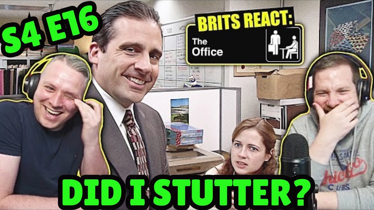 British Guys HILARIOUS The Office Reaction | Season 4 Episode 16 (Did I Stutter?)