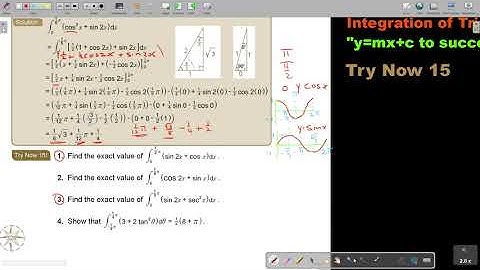 12 15  Further Integration   Integration of Trigonometric Functions   Part 5