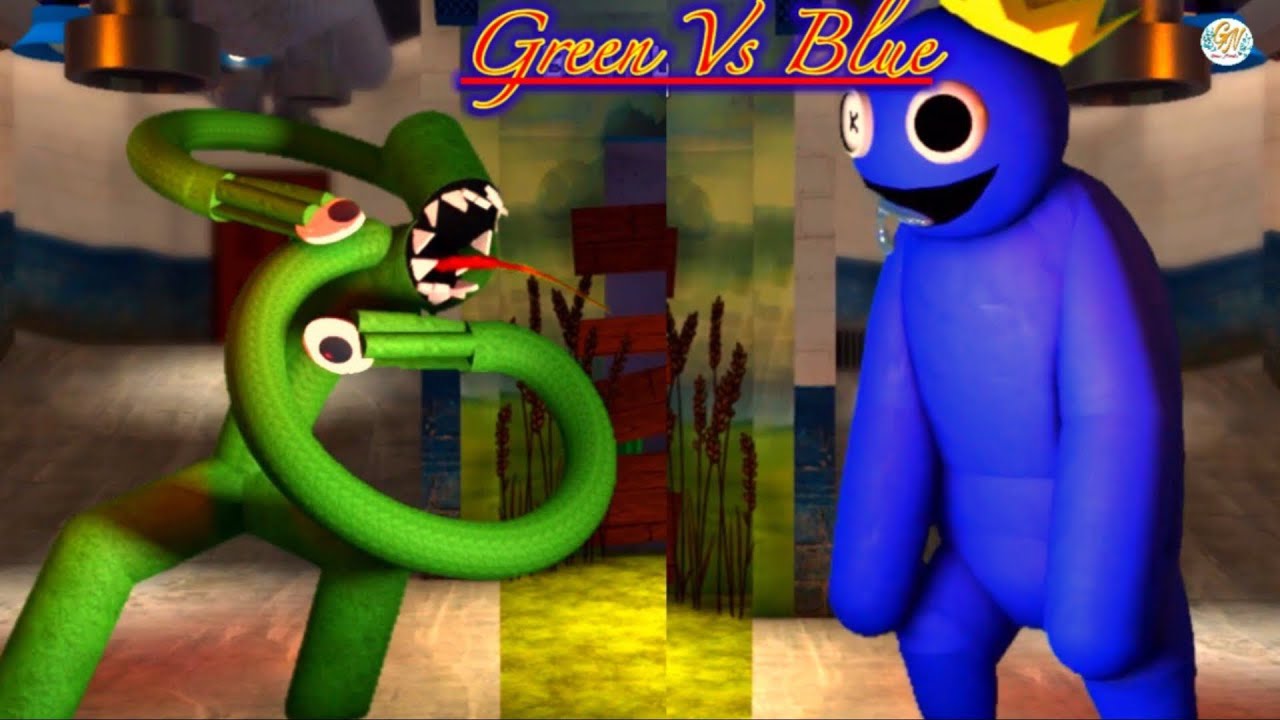 Blue vs Green (Roblox Rainbow Friends Battle) 