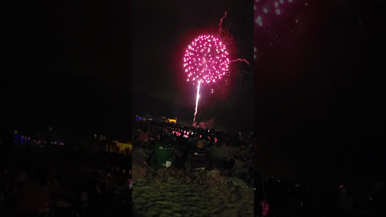 Fireworks at the beach in Pensacola, Florida. 4th of July. 4thofjuly 