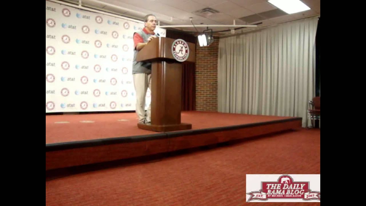 Nick Saban news conference bye week before LSU 2011 - YouTube
