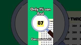 Find the Number 87 in 7 Seconds! 🔍 Quick Brain Puzzle #Shorts