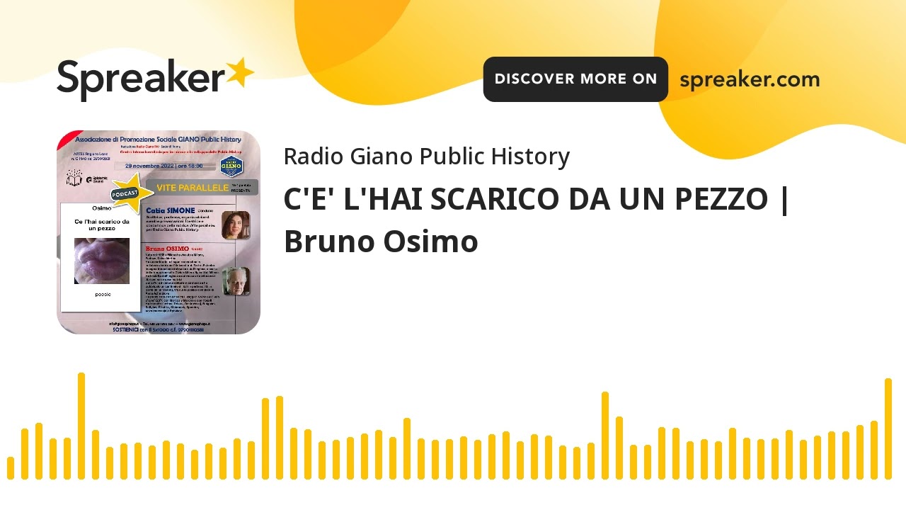 C’E’ L’HAI SCARICO DA UN PEZZO | Bruno Osimo