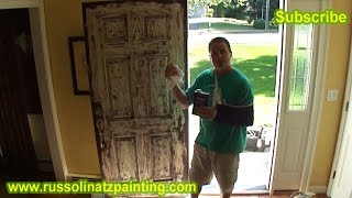 How to Paint a Stained Fiberglass Door (Part 1)