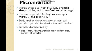 Micromeritics Introduction