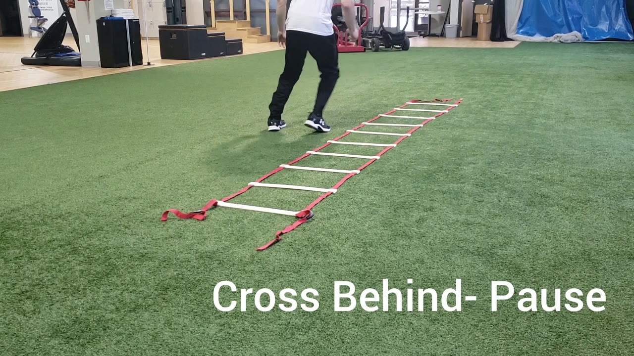 Footwork Ladder Agility Drill Cross Behind Pause YouTube