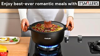 ItsMillers Nonstick Stock Pot A Premium 6 5 Quart Aluminum Ceramic Casserole for Modern Kitchens