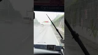 Shuttle Bus Ride in the Rain