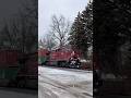 Here S CPKC 2 114 Rolling Through Alliston Ontario With 8068 Leading Train Cp Railway