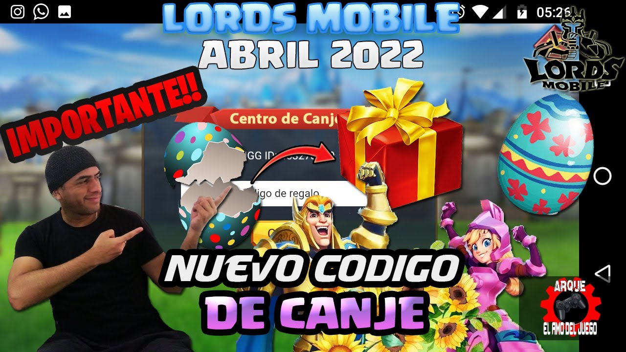 CODIGO DE CANJE ECHANGE CODE LORDS MOBILE 2022 