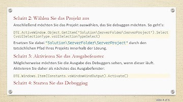 Wie man ein Visual Studio-Makro erstellt, um ein bestimmtes Projekt im Debugger zu starten