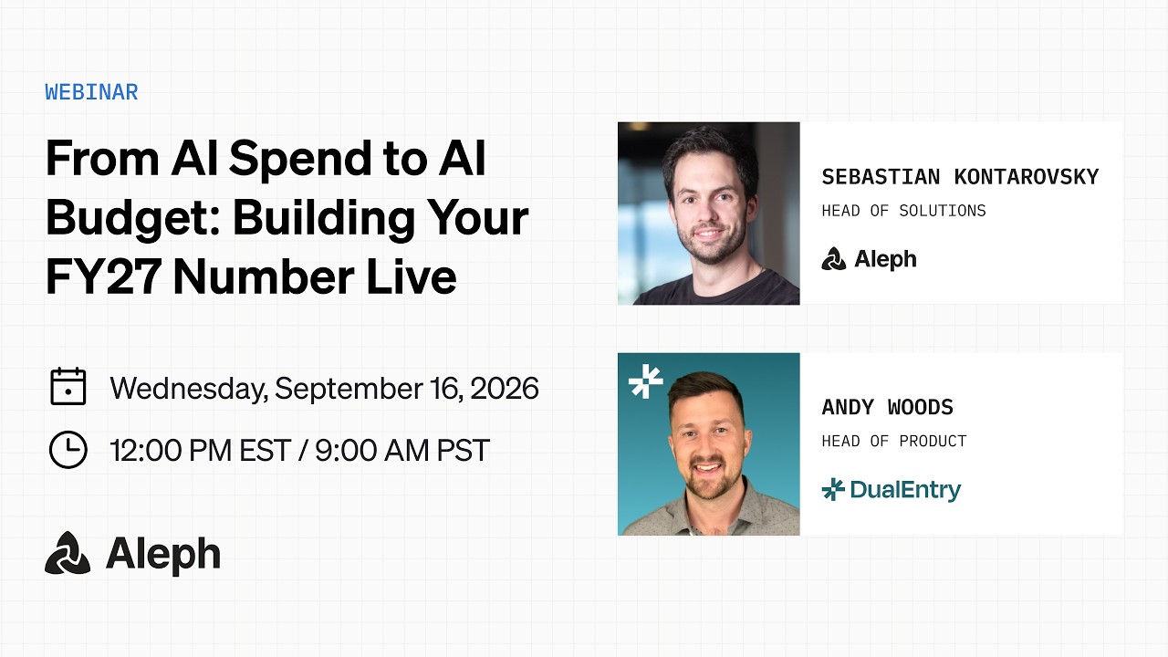 From AI Spend to AI Budget: Building Your FY27 Number Live