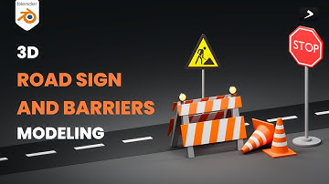 How to make road signs and barriers in blender