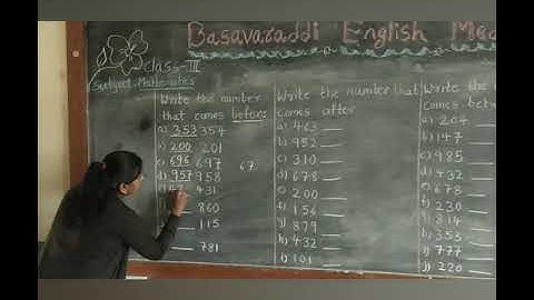 3rd Standard Mathematics Revision part-1class Basavaraddi English Medium School Dharwad