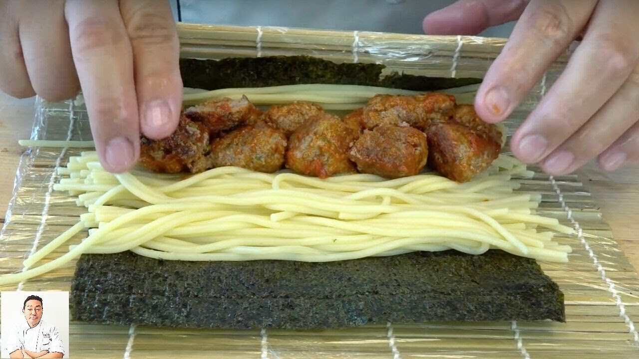 Will It Sushi? | Spaghetti and Meatballs Sushi Roll | Hiroyuki Terada - Diaries of a Master Sushi Chef