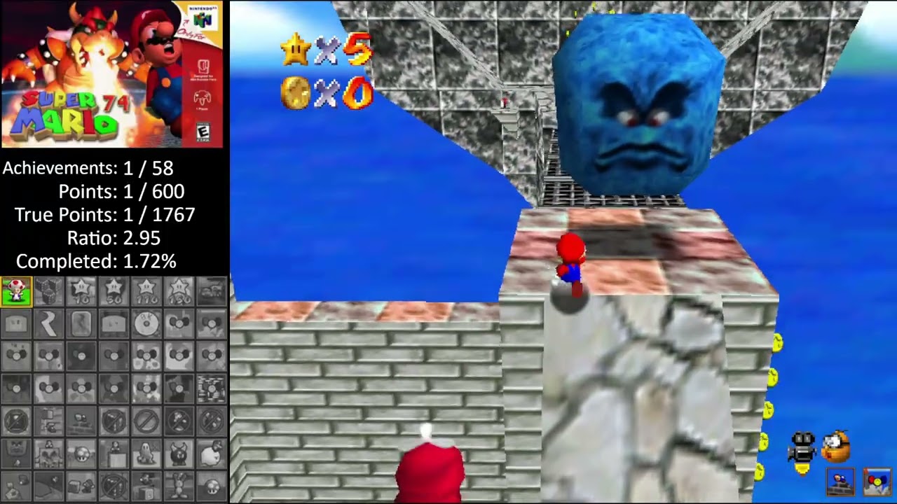 Super Mario 74 - RetroAchievements (Part 1)