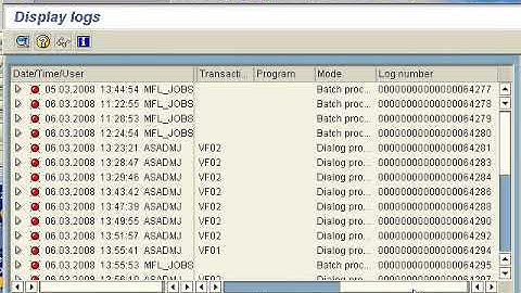 SAP SD   SLG1 Application Error log monitor