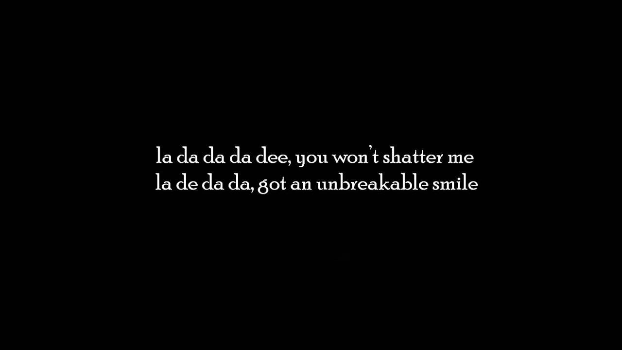 UNPITCHED) Unbreakable Smile by Tori Kelly (LYRICS ON SCREEN ...