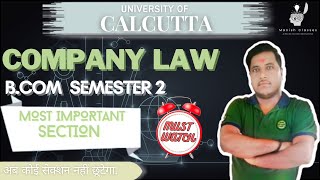 Most Repetitive Sections asked in Company Law Paper| Important Sections| Manish Sir I Part 1