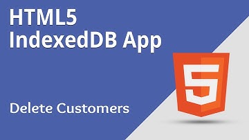 HTML5 Programming Tutorial | Learn HTML5 IndexedDB App - Delete Customers