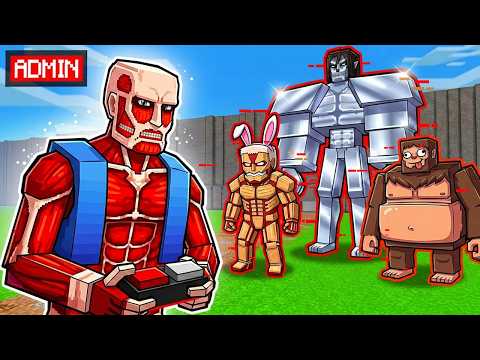 VIREI o ADM TITAN COLOSSAL no ATTACK on TITANS Minecraft