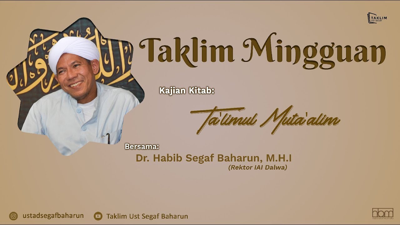 🔴Pentingnya Kehidupan Dilandasi Dengan Ilmu bersama Dr. Al-Habib Segaf Baharun, M.H.I.