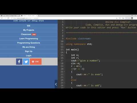 Check Whether Number is even or odd | C++ Course for Beginners | 3.3 ...