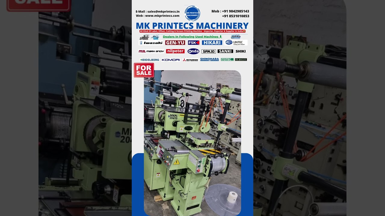 MK PRINTECS MACHINERY | LABEL PRINTING MACHINE FOR SALE | FLATBED LETTERPRESS LABEL PRINTING MACHINE